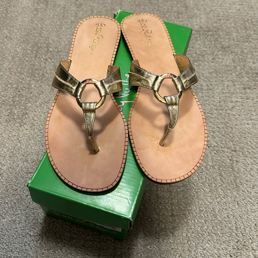 Lilly Pulitzer Gold Sandals